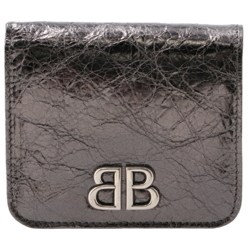 Balenciaga Coin Monaco Wallet Wallet Flap Bifold BB Metalized